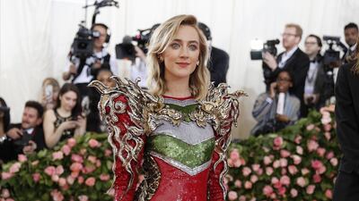 Saoirse Ronan in Gucci at the 2019 Met Gala in New York on May 6, 2019. EPA