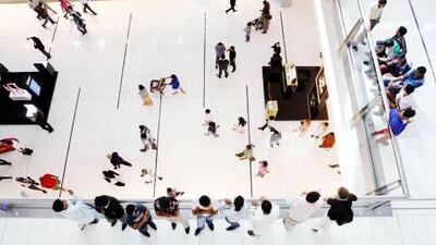 Dubai Mall, like many other shopping centres, was busy over the Eid holiday weekend, with many shops reporting bumper sales. Sarah Dea / The National