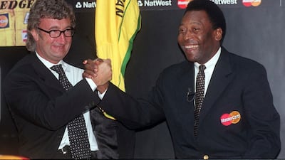 Eddie Jordan with Pele. AP