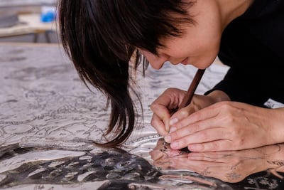 And here is the analogue part of the process. Photo: Oak Taylor Smith for Factum Foundation