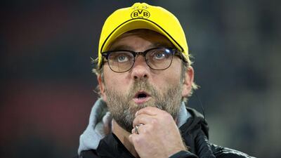 Jurgen Klopp has Borussia Dortmund positioned with Freiburg at joint-fewest points in the Bundesliga through 17 matches. Christian Charisius / DPA / AFP