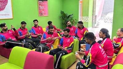 There are 6,000 rest stations across the UAE that delivery riders can use in the summer between the hours of 12:30pm and 3pm. All photos: MOHRE