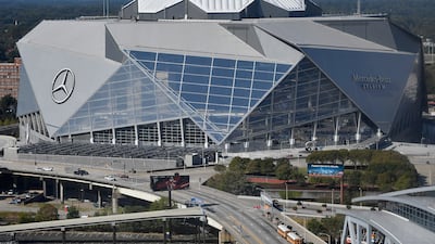 The eye-catching Mercedes-Benz Stadium in Atlanta will also host a semi-final of the 2026 Fifa World Cup. AP