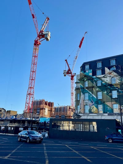 Building work on the research hub for Merck pharmaceuticals in King's Cross, London. Alamy
