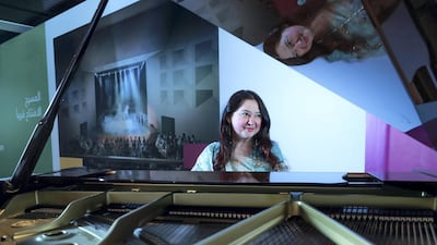 Pianist Julia Podsekaeva, a fixture at Abu Dhabi's Cultural Foundation, despite the institute's 10-year absence. Victor Besa / The National