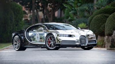 A 2017 Bugatti-Chiron La Mer Argentee. Photo: Simon Clay / Sotheby's