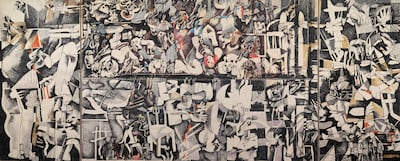 Sabra and Shatila Massacre (1982-1983) at Tate Modern. Photo: Dia Al Azzawi