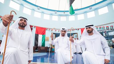 The Emirati al ayala dance was performed