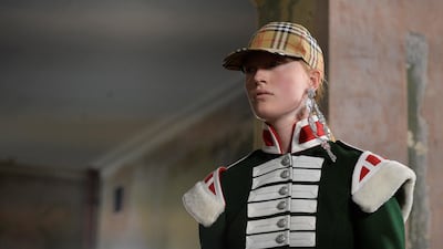 A model presents a creation at the Burberry Spring/Summer 2018 show at London Fashion Week in London. Mary Turner / Reuters