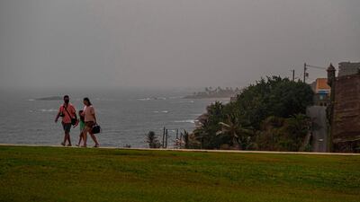 A dust cloud from the Sahara sits over the city of San Juan, Puerto Rico. AFP