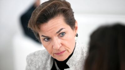 Christiana Figueres, former executive secretary of the UN Framework Convention on Climate Change, at the 2013 World Future Energy Summit in Abu Dhabi. Photo: Silvia Razgova / The National