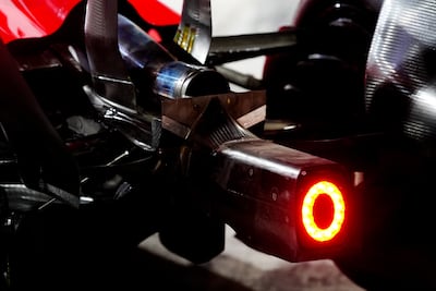 Ferrari debuted a 'flow turning device' positioned just behind the exhaust, designed to harness exhaust energy and improve airflow at the rear of the car during testing in Bahrain. PA