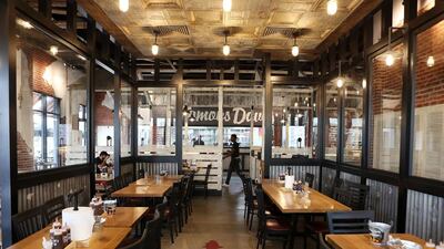 Inside Famous Dave’s restaurant in Riverland at Dubai Parks and Resorts in Dubai. Pawan Singh / The National