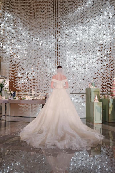 The chandelier in the Dubai Opera lobby. Courtesy Dubai Opera
