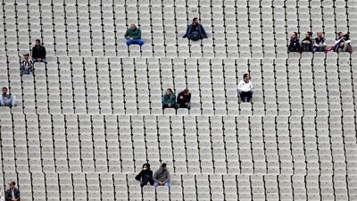Nearly empty Ataturk Olympic Stadium is seen because of new ticket system before Turkish Super League derby match between Besiktas vs Fenerbahce in Istanbul, Turkey. A new system, called ‘e-ticket’, requiring Turkish football fans to buy special cards and electronic tickets to watch games in the stadiums. Sedan Suna / EPA