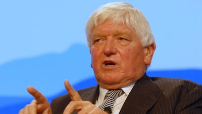 Maurice Flanagan, one of the men who launched Emirates Airline died at his home in London on Thursday. Don MacKinnon / Bloomberg News.