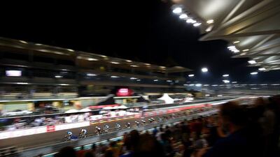 Cyclists compete during the fourth stage of the Abu Dhabi Tour. Tom Dulat / Getty Images