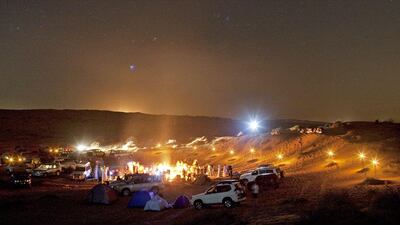 Some residents are planning to stay away from the crowds that will gather in town centres and see in the new year in the peace of the desert. Jeff Topping / The National