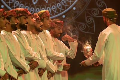 Omani Areej Ensemble at Al Bader Festival. Antonie Robertson / The National