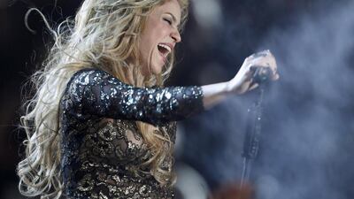 ‘My Colombia, we have much to do; taking care of our children and educating them will pave the path of peace,’ says Shakira. Reuters