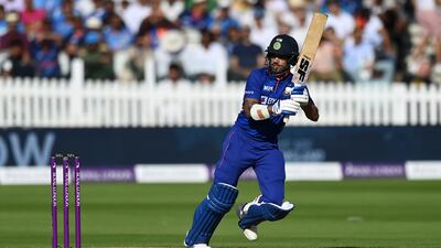 Virat Kohli batting for India on his way to 16. Getty