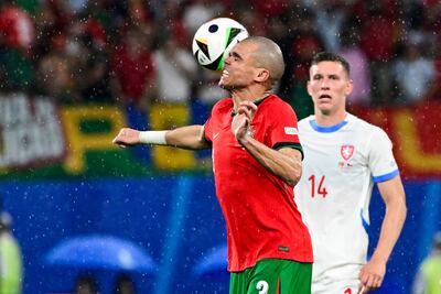 Portugal defender Pepe became the oldest player to appear at the Euros aged 41 years and 113 days. AFP