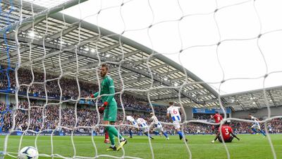 BShane Duffy of Brighton celebrates their second goal. Getty