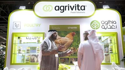 An Agthia exhibit during the Global Forum for Innovation in Agriculture. Silvia Razgova / The National