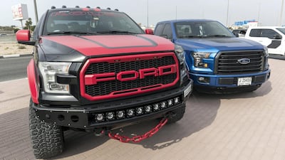 More than 200 vehicles made up the celebration of 100 years of Ford Trucks. Antonie Roberatson / The National