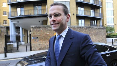 James Murdoch arrives at News International headquarters in London in 2011. Sang Tan / AP Photo