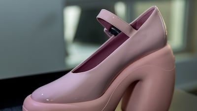 Haus of Honey's updated Mary Jane shoe in pink rubber