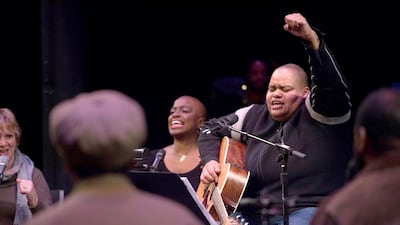 American singer-songwriter Toshi Reagon, centre left, has announced a new date for her performance at NYUAD. Courtesy Kevin Yatarola