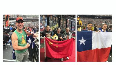 WWE fans from Australia, China and Chile attend Wrestlemania weekend in New York and New Jersey. Photo by Evelyn Lau