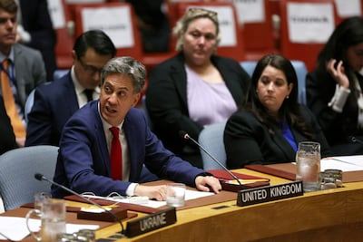 FILE PHOTO: Britain's Foreign Secretary Ed Miliband attends a meeting of the United Nations Security Council on Ukraine during the 81st United Nations General Assembly at UN Headquarters in New York City, US, September 23, 2026. REUTERS / Shannon Stapleton / File Photo