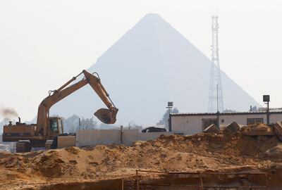 The site of the Grand Egyptian Museum during its construction in 2018. Reuters