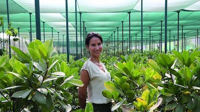 Kamelia bin Zaal, who is the creative landscape director for the Al Barari development. Pawan Singh / The National