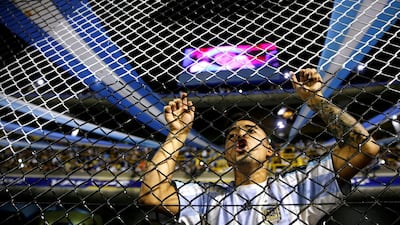 Argentina fans cheer on their team. Marcos Brindicci / Reuters