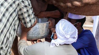 Only farmers or camel owners are allowed in the milking area and no fast movements are allowed to avoid causing stress for the camels.