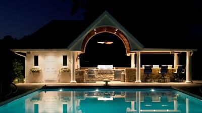 The swimming pool is a short walk away, and the pool area has been fitted with an outdoor kitchen, pergola and pool house with additional seating and changing rooms. Toptenrealestatedeals.com