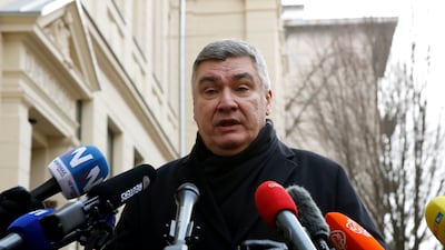 Incumbent President of Croatia Zoran Milanovic during the second round of the presidential elections in Zagreb on January 12. EPA