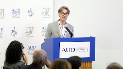 Dr David Schmidt, president of American University in Dubai, said the diploma course helps students to understand the responsibilities of being a social media influencer. Chris Whiteoak / The National