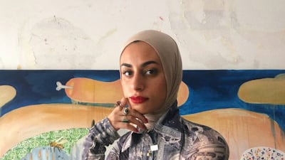 Kuwaiti artist Alyamamah Rashed. Photo: Hunna Art