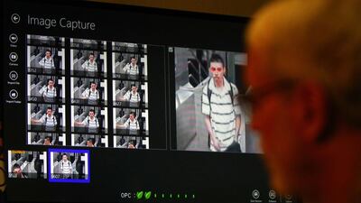 Keith Raderschadt from NEC Corporation of America gives a detailed explanation and demonstration of the new facial recognition software being implemented by the Calgary Police Service at their CPS Headquarters, Westwinds Campus Media Centre in Calgary. Darren Makowichuk / QMI /Corbis