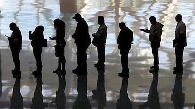 Improving prospects: the US jobless rate of 7.7 per cent in November was the lowest since December 2008. Patrick Fallon / Bloomberg News