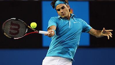 Roger Federer looked in excellent form at the Rod Laver Arena.