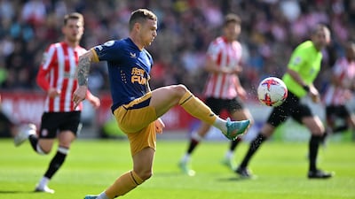RB: Kieran Trippier (Newcastle United). Another stellar display from the Newcastle captain, who started the move for his team’s first goal in the 2-1 win at Brentford. The Magpies are well on track for the top four and Trippier is at the centre of their fine form. AFP
