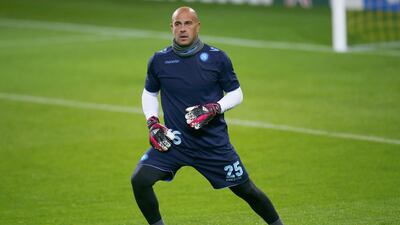 Pepe Reina warms up during a training session as Napoli gear up for Udinese with an eye on joint-second place in the league. Ina Fassbender / Reuters
