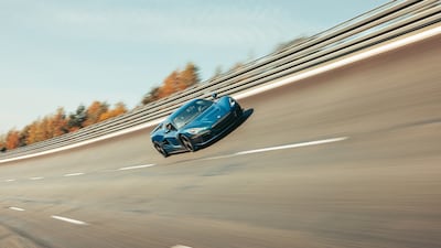 The Nevera as it touches a record 412kph