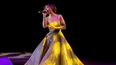 Nawal Al Zoghbi’s new single Tewellaa has been the subject of discussion about its origin. Zoghbi performing at 2017 Mawazine. Courtesy Youness Hamiddine