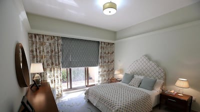 One of the bedrooms in the 5 bedroom villa. Pawan Singh / The National